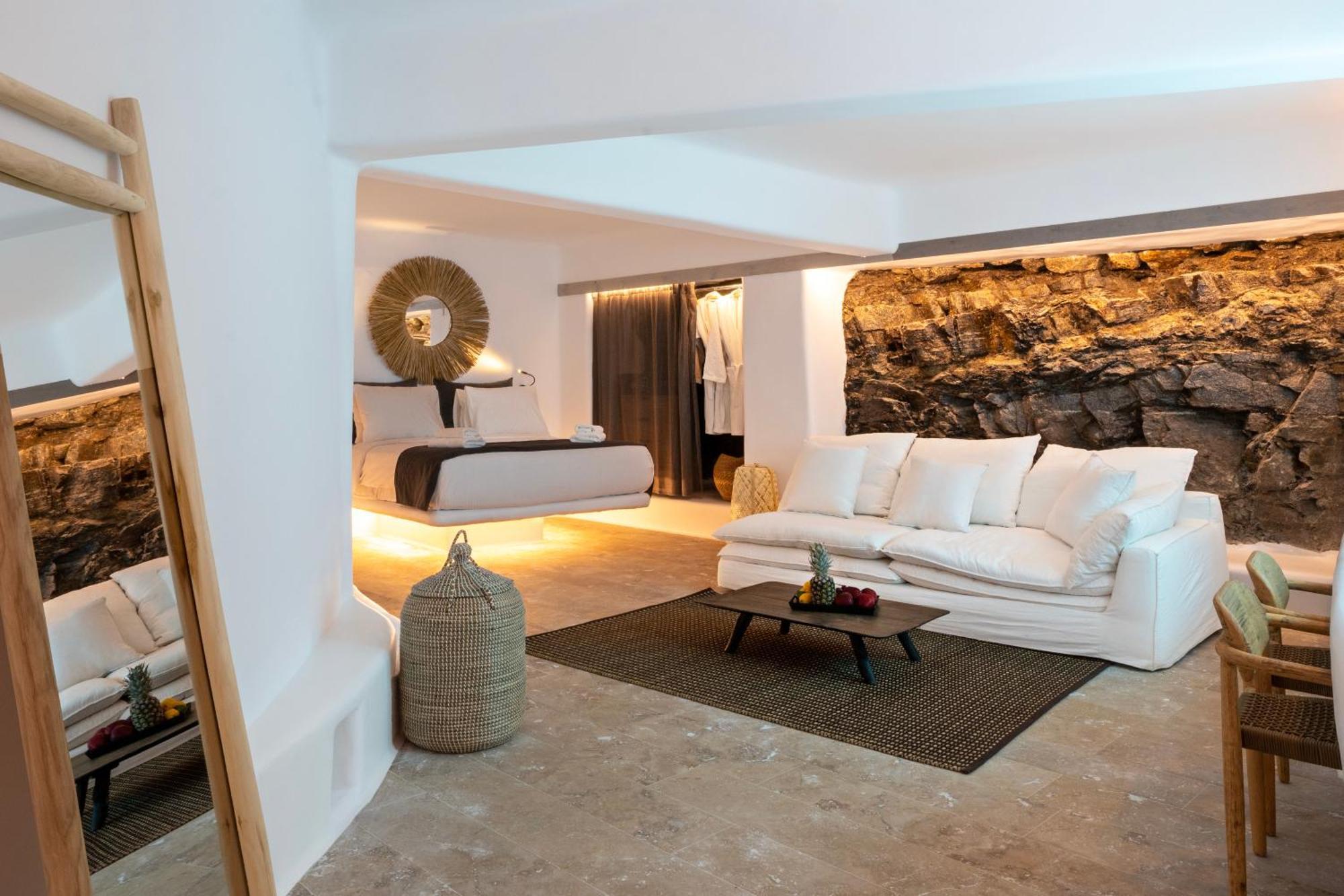 Отель White Stone Mykonos Agios Ioannis Diakoftis Экстерьер фото